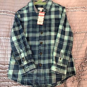 Cat & Jack long sleeve flannel button down shirt